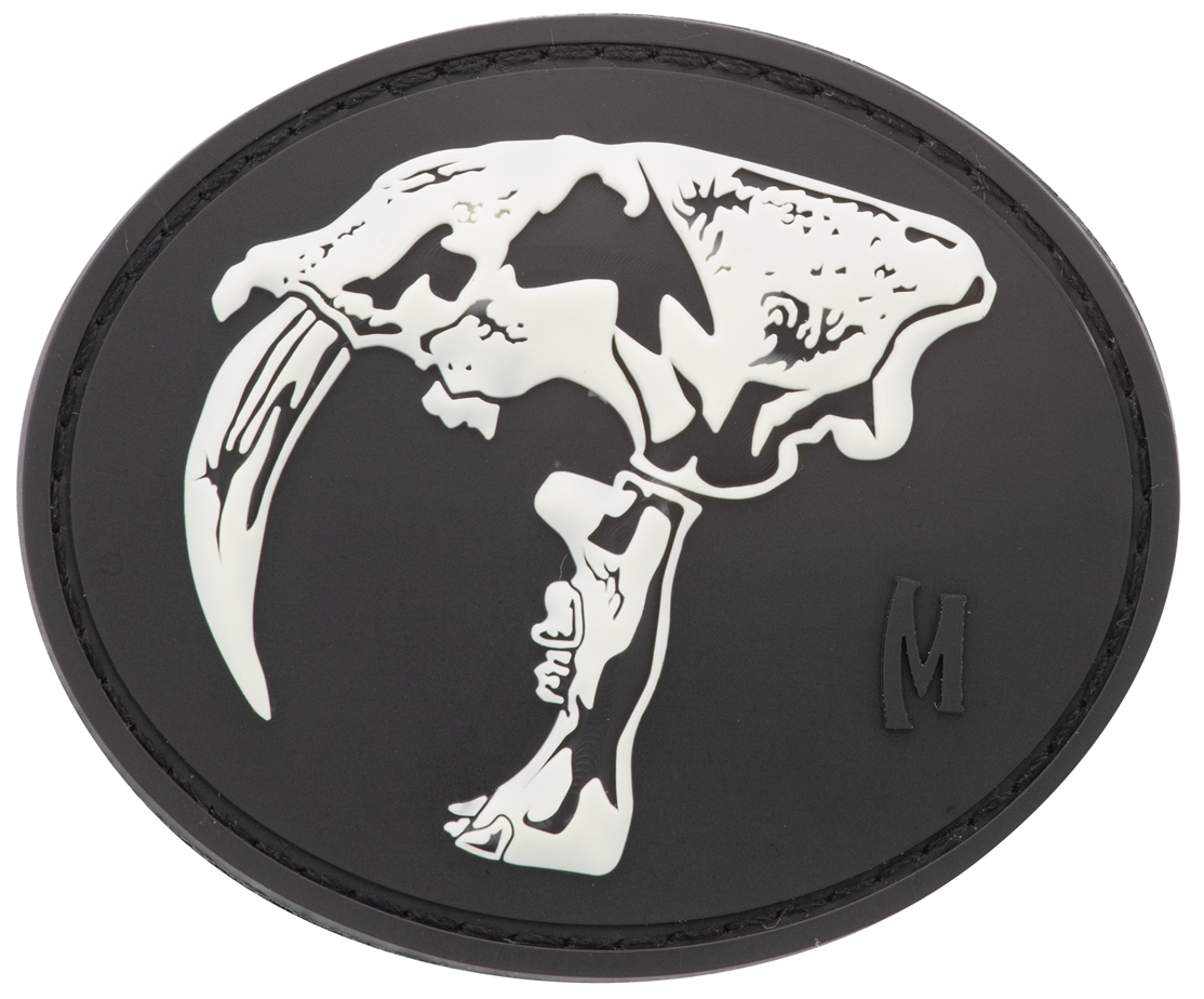Maxpedition Rubber Patch SABERTOOTH SKULL Glow
